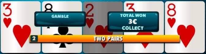 Two options after winning hand: to gamble, or to collect.