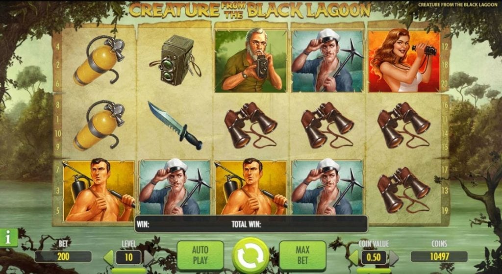 Creature From The Black Lagoon slot game screenshot.