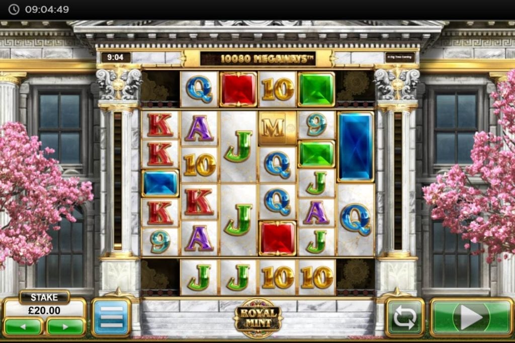 Royal Mint Megaways screenshot of the slot/ pokies gameplay