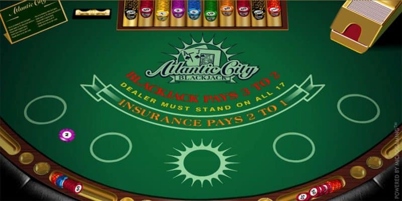 Screenshot of the Atlantic City Blackjack.