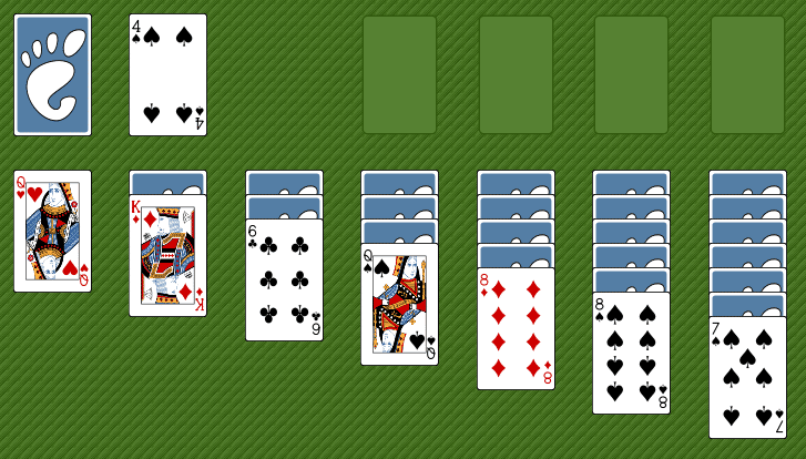 Klondike game screenshot.