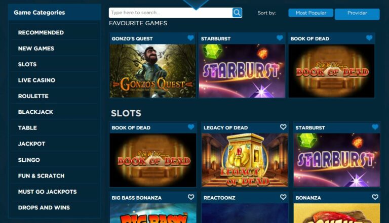 Games page