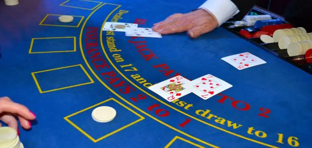 blackjack table