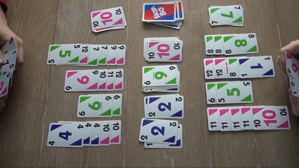 skip bo card piles when two players playing