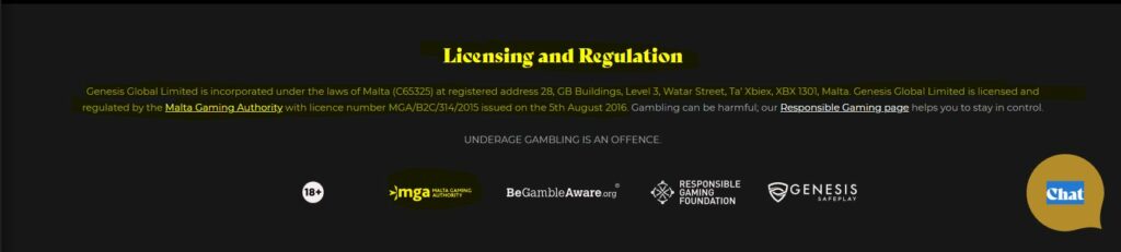 casino credentials
