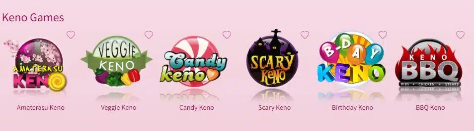 Instant win Keno games