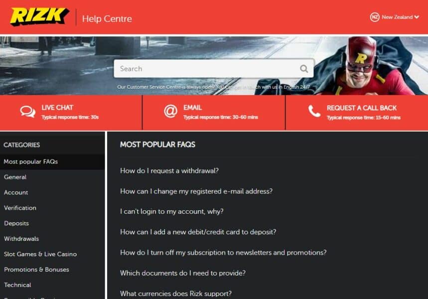 Rizk FAQ