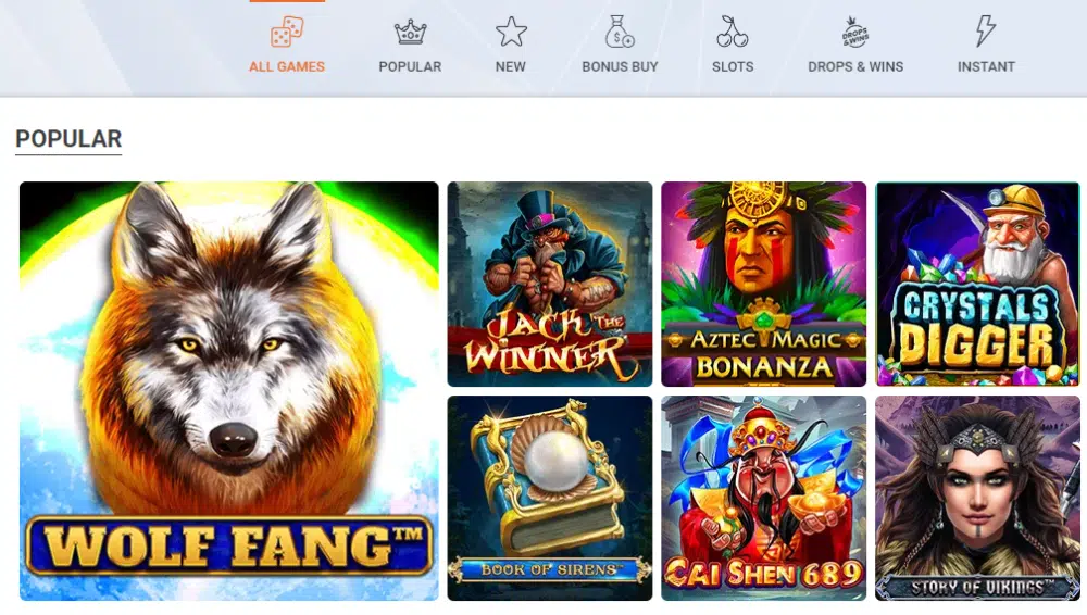 Tonybet casino games