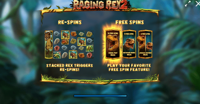 Raging Rex 2 symbols and payouts