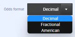 odds format