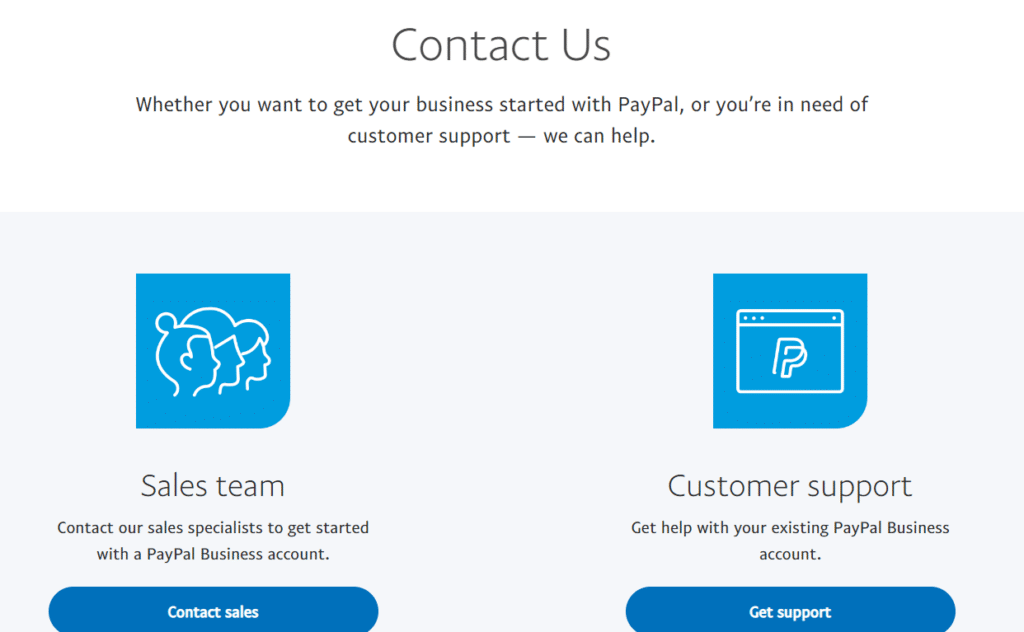 Contact Paypal