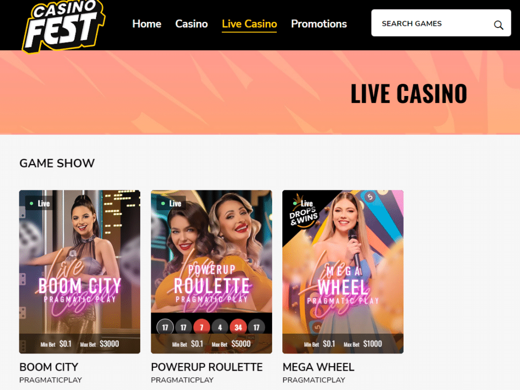 Live casino