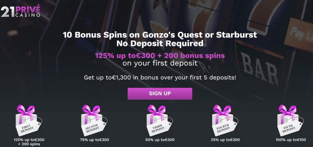 Exclusive 21 casino offer