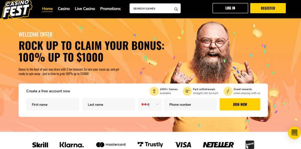 CasinoFest NZ welcome bonus