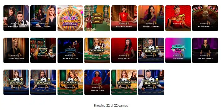 Live casino games