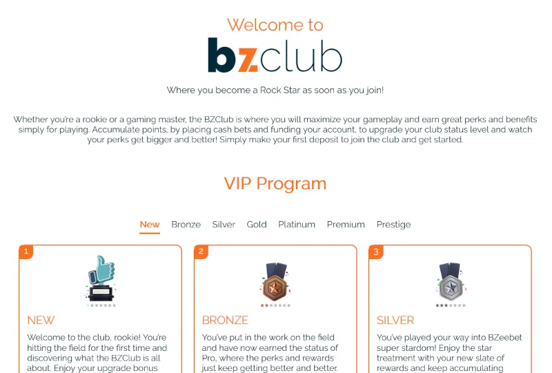 Bzeebet VIP club