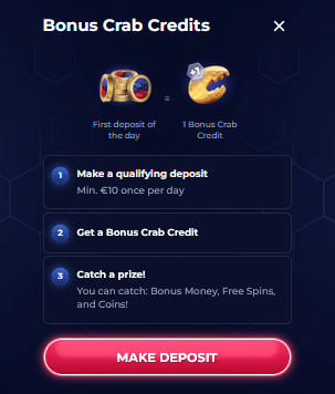 Bonus crab credits