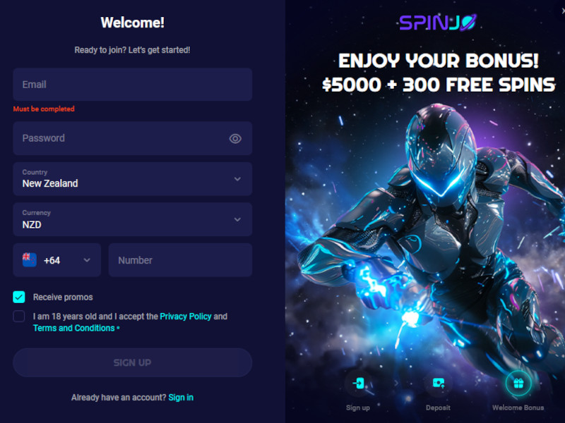 Spinjo register verify