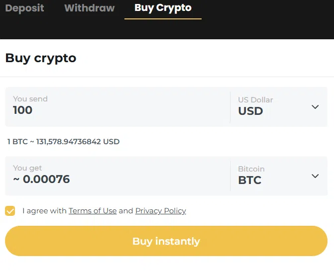 Buy crypto at Lucky Block
