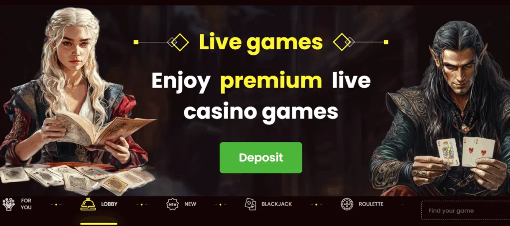 Live casino games at DragonSlots
