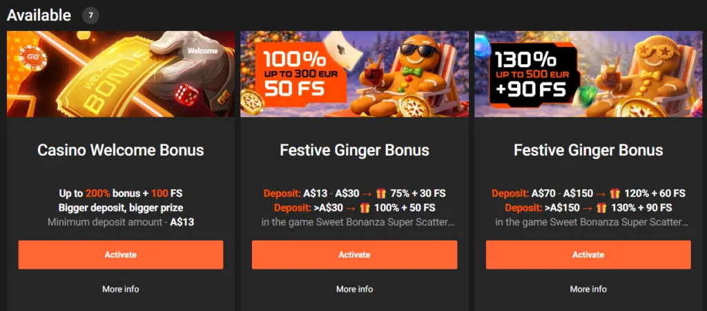 Promotions at ggbet for Kiwis