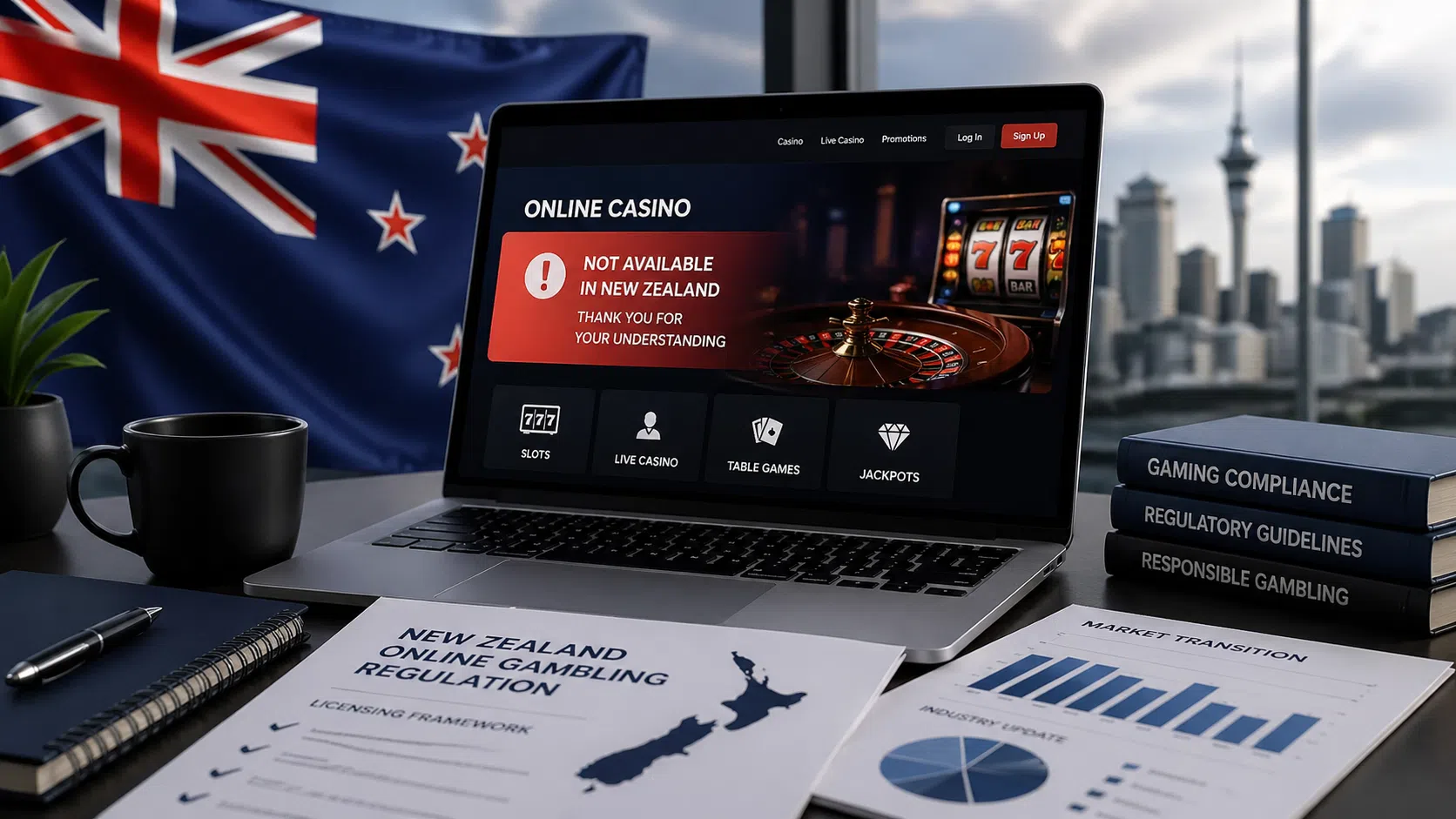 Casino not available in New Zealand